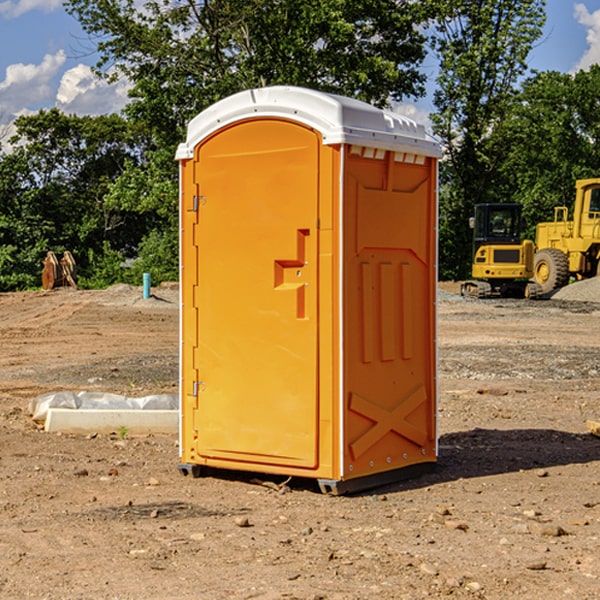 can i customize the exterior of the porta potties with my event logo or branding in Searsboro Iowa